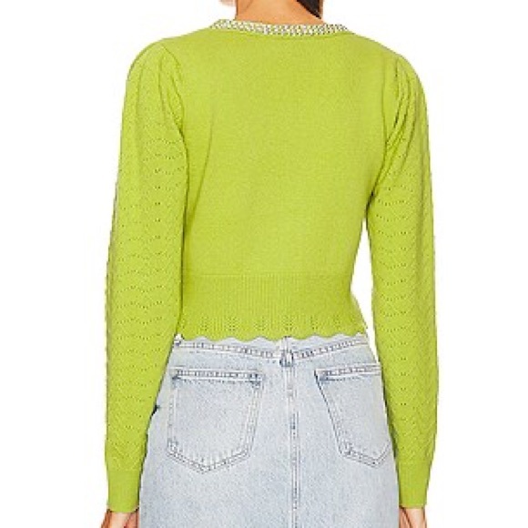 LoveShackFancy Brynner Crop Cardigan - Picture 2 of 3